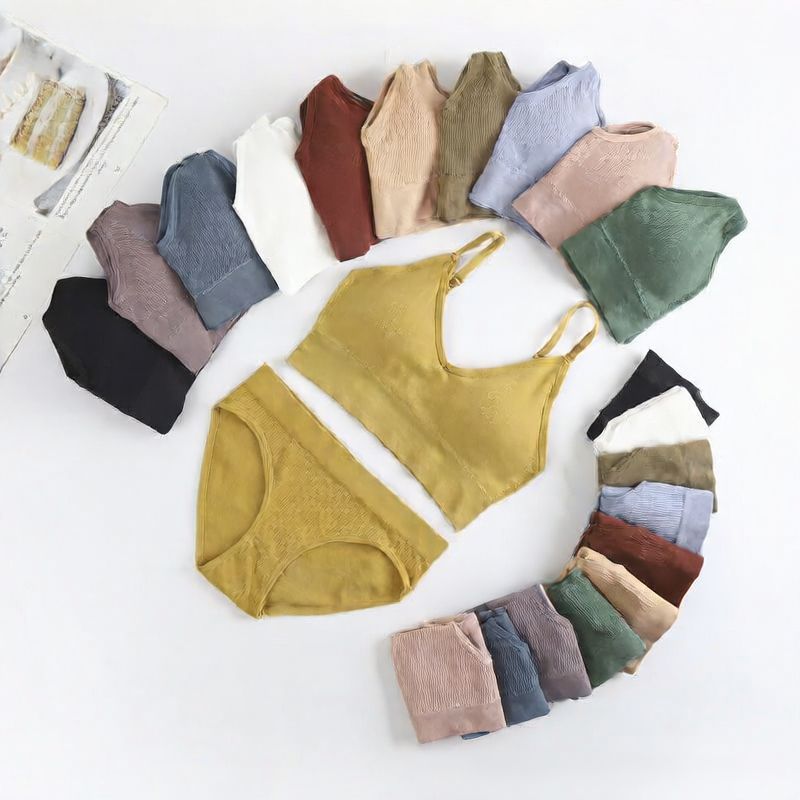 Breathable Detachable Sports Bra Set ? Seamless & Traceless Yoga Underwear