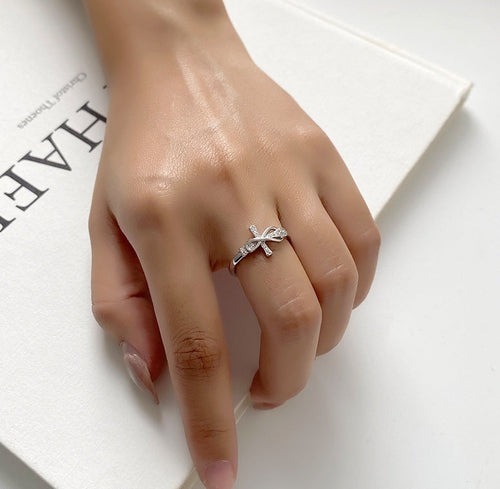 Simple Color Matching Copper Ring Fashion Cross Evil Rings For Women