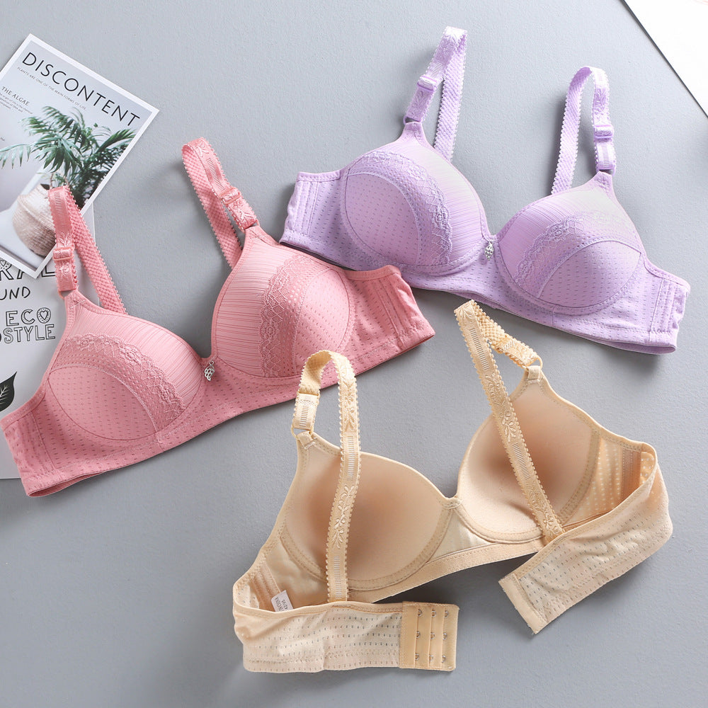 Thin lace bra without underwire