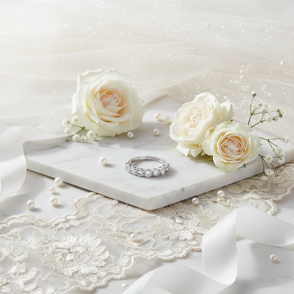 TK2182 - High polished (no plating) Stainless Steel Ring with AAA