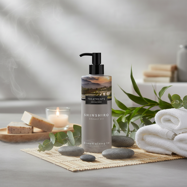 Shinshiro Shower Gel with Spa Background